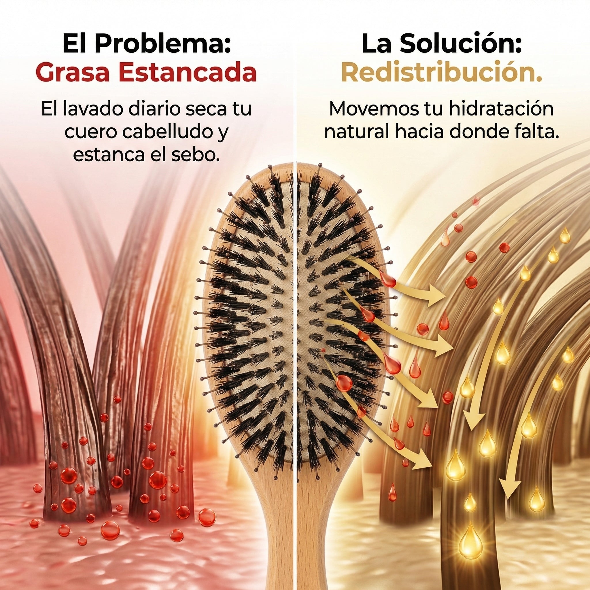Cepillo Equilibrante de Raíces y Puntas